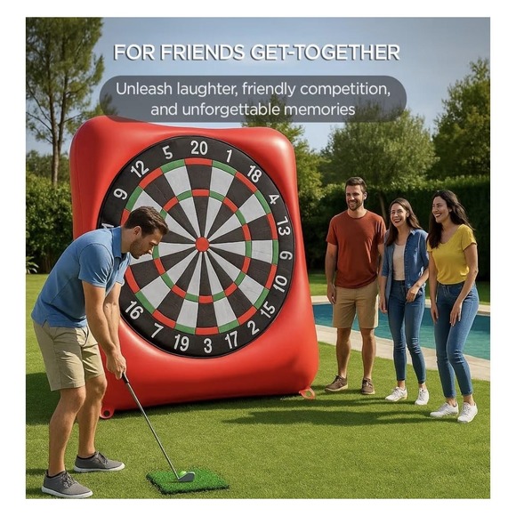 ZivPlay Inflatable Dart Game 6x6 Ft Soccer Golf Yard Target Outdoor Family Fun - Picture 7 of 8